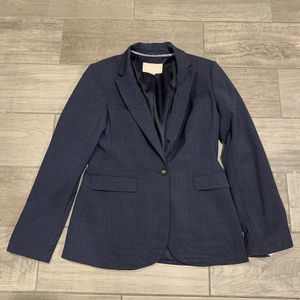 One-button blazer, real button cuffs, fully lined